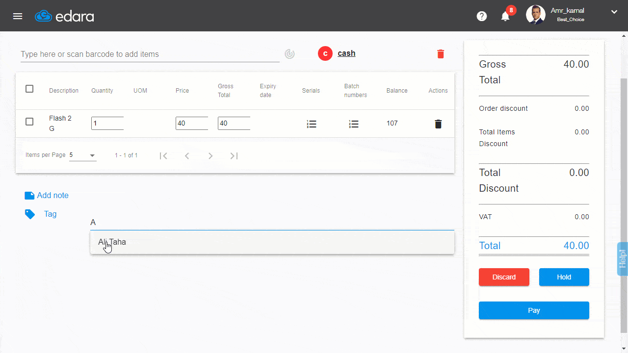October Updates 2021 - Add tag in the POS