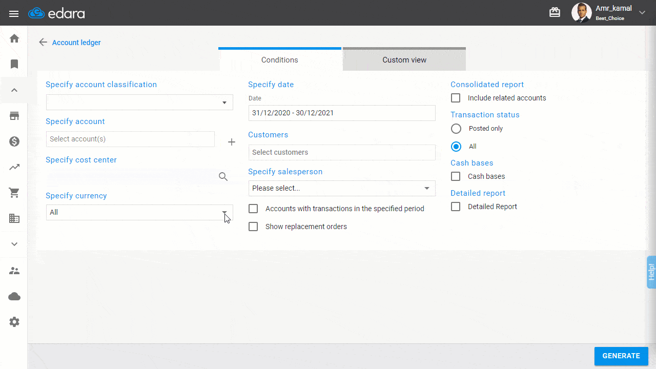 March Updates 2021 - Generate the account ledger with the currency of your choice