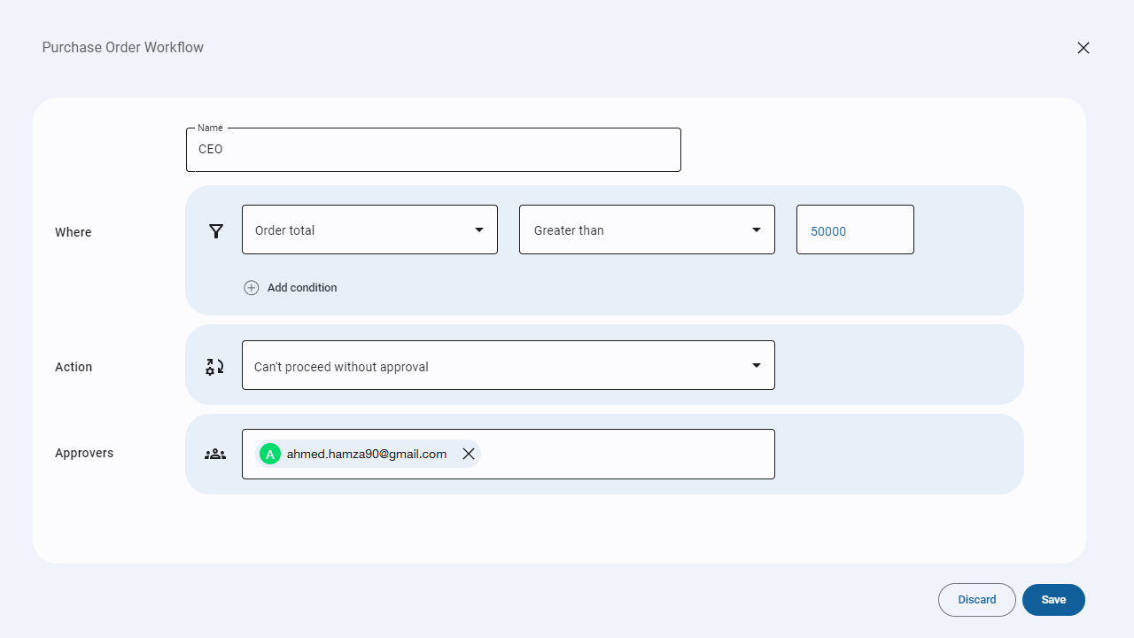 2024 Updates - Create an approval workflow for the purchase order