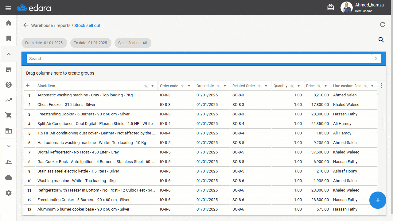 January Updates 2025 - Show line custom field in stock sell out report