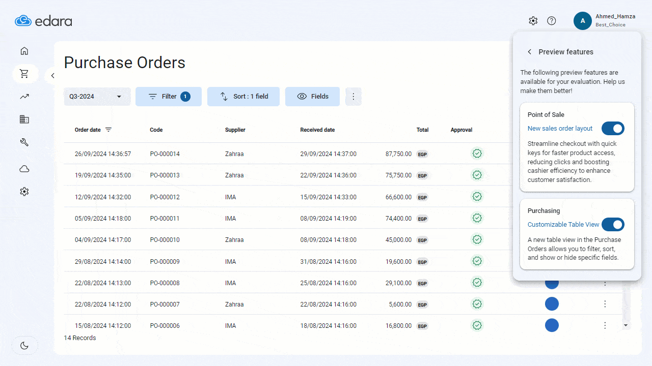 October Updates 2024 - Purchase orders