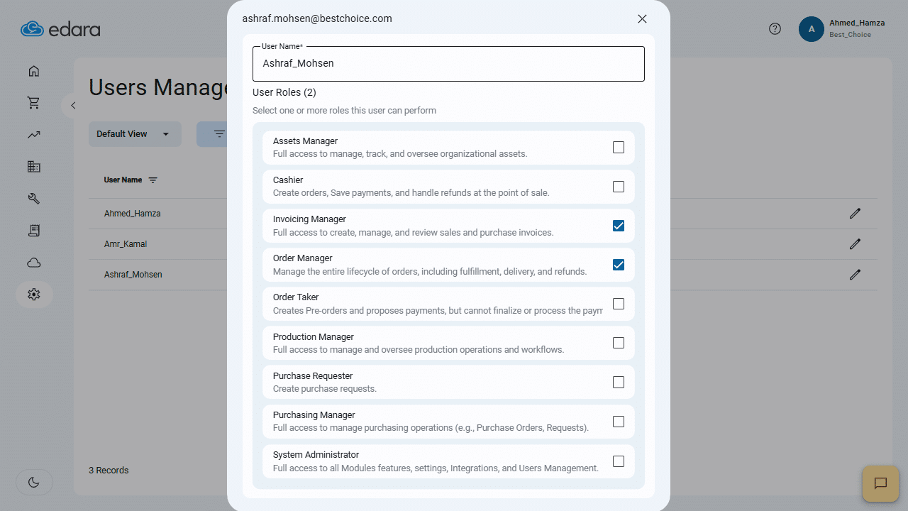 June Updates 2025 - Controling User Roles via Edara 3.0