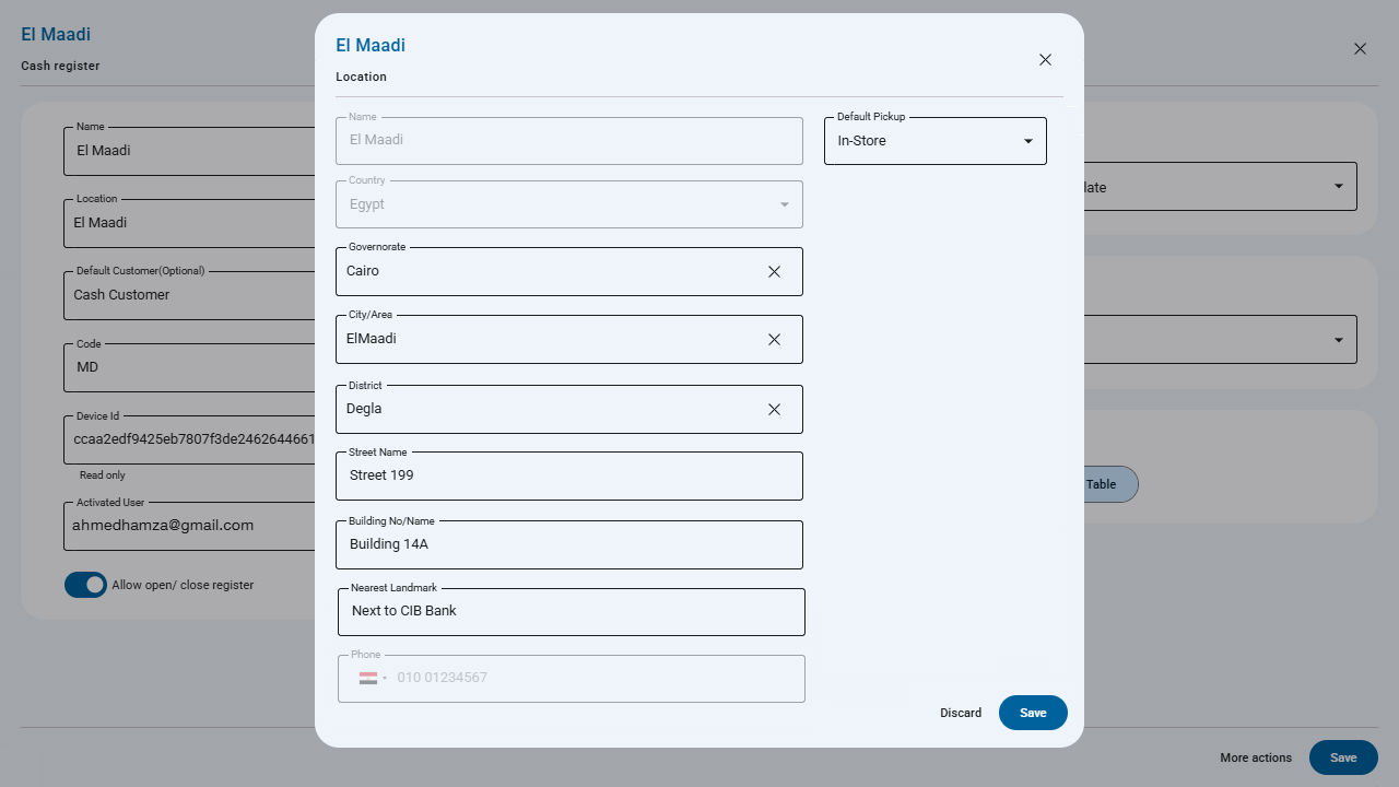 July Updates 2025 - Editing location in POS