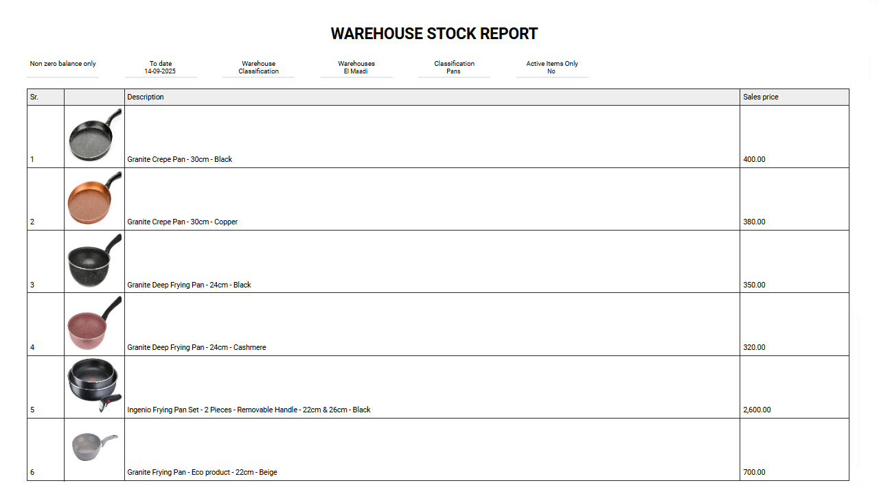 October Updates2025 Printing Stock Item Images in the Warehouse Stock Report