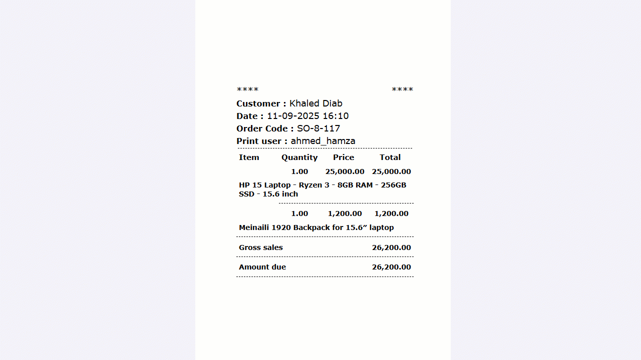 October Updates2025 Showing Item Description on a Separate Line in Receipts