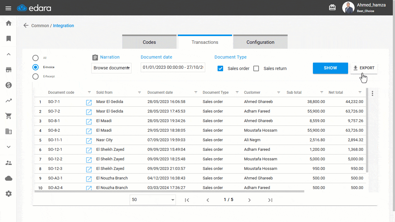 November 2025 Updates: Clearer Insights and Smarter Data Management 4 November25 Exporting Sales Orders from the Integration Page