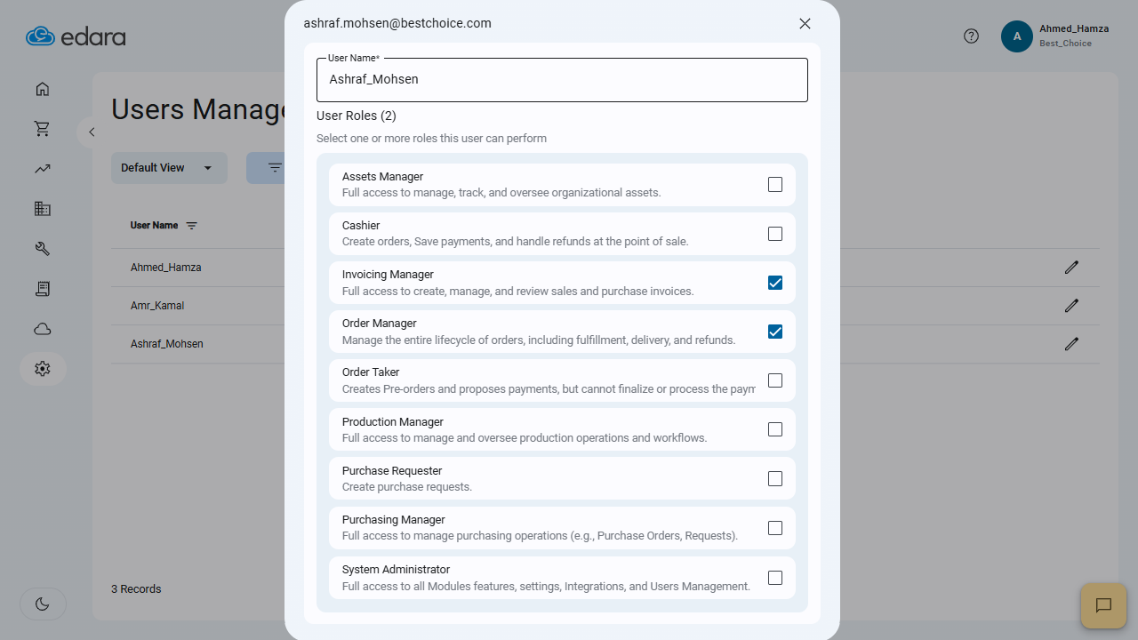 June Updates 2025 Controling User Roles via Edara 3.0