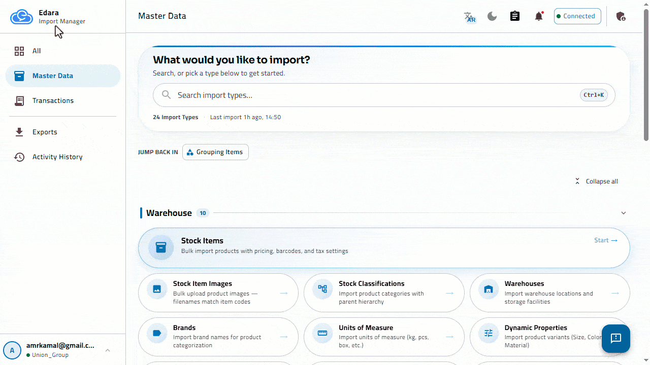 August26 Creating Grouped Items Using Import Manager 1