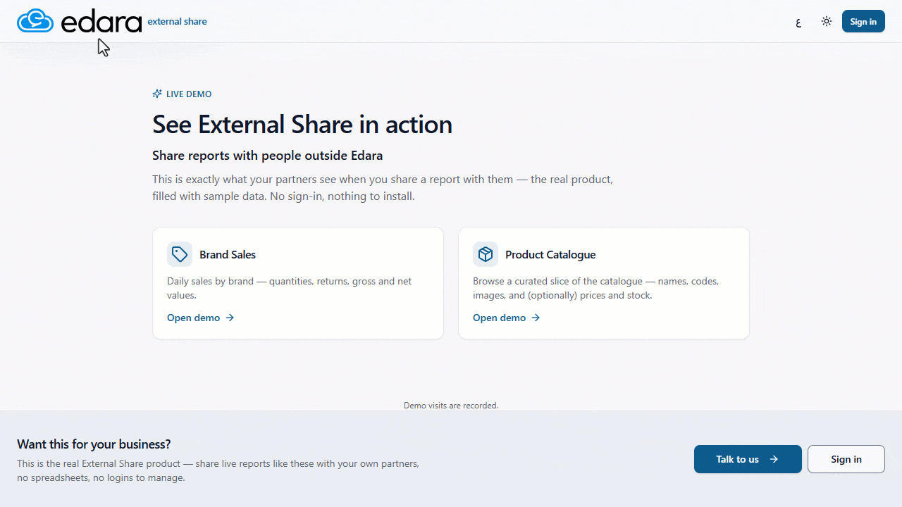 August26 Share Reports with People Outside Edara 2