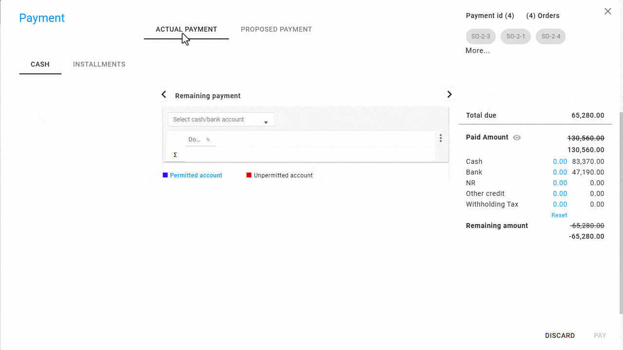 September26 Display Actual Payment Details on the Payment Page